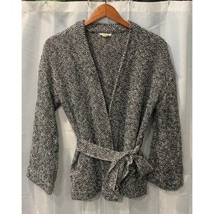 Eileen Fisher Handwoven Peruvian Women's SP Wrap Long Sleeve Cardigan Jacket